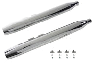 HARLEY Muffler Set With Chrome Long Tapered End Tips fits 1995-2016 FLT,