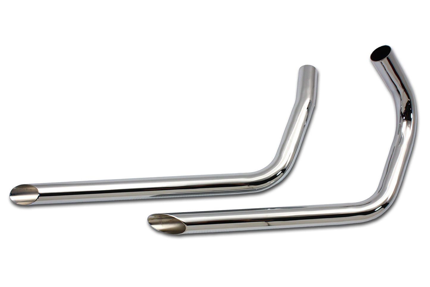 HARLEY Auspuff-Drag-Pipe-Set mit schrägen Enden, passend für 1937-1948 UL,