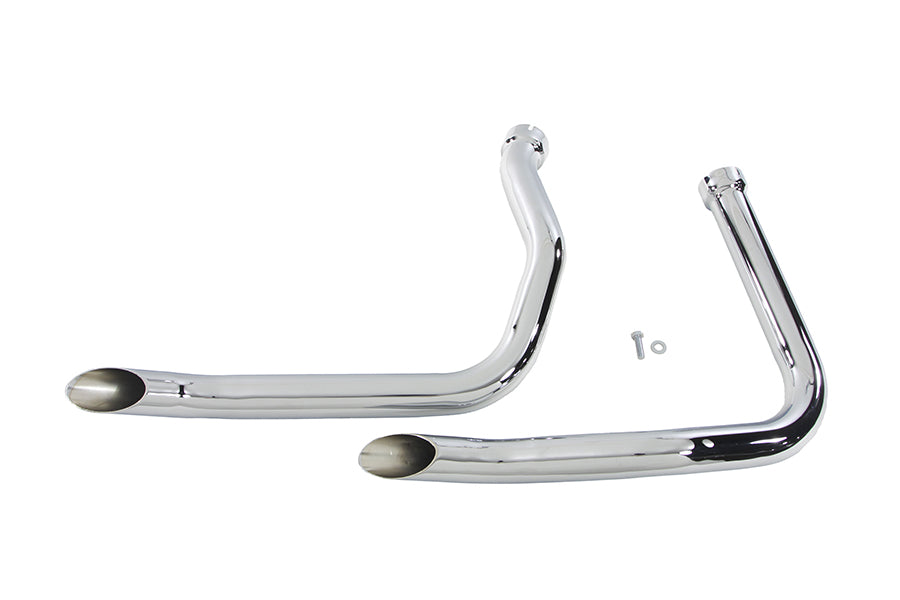 HARLEY Auspuff Goose Drag Pipe Set mit Slash Cut Enden Passend für 1948-1965 FL,