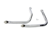 HARLEY Auspuff Goose Drag Pipe Set mit Slash Cut Enden Passend für 1948-1965 FL,