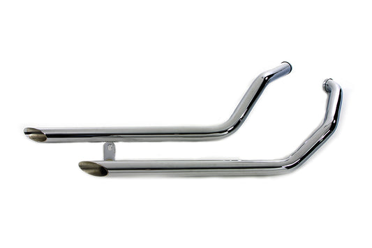 HARLEY Auspuff Drag Pipe Set Slash Cut passend für 1985-2009 FLT, späte 1985 1985-2009 FLHT, späte 1985 1985-