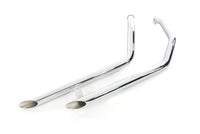 HARLEY Auspuff Drag Pipe Set Slash Cut passend für 1985-2009 FLT, späte 1985 1985-2009 FLHT, späte 1985 1985-