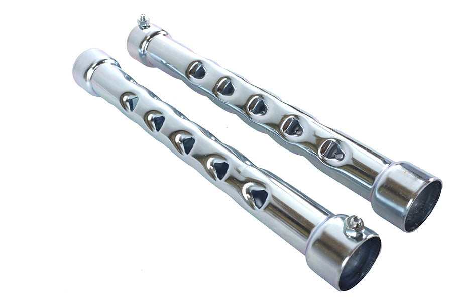 HARLEY V-Slot Style 1-3/4 Zoll Auspuffrohr-Einsatz-Set, passend für 0- Custom, Anwendung für 1-3/4 Zoll Auspuff