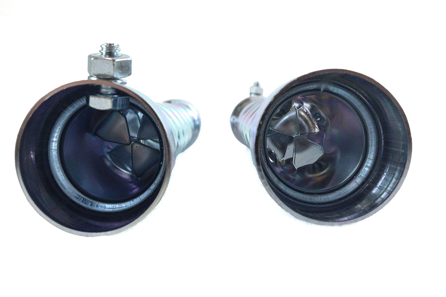 HARLEY V-Slot Style 1-3/4 Zoll Auspuffrohr-Einsatz-Set, passend für 0- Custom, Anwendung für 1-3/4 Zoll Auspuff