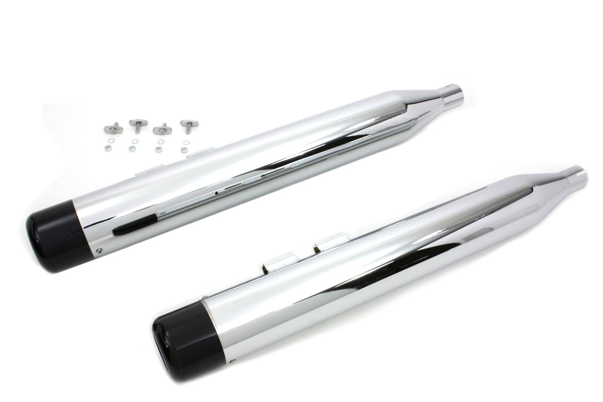 HARLEY Schalldämpfer-Set mit schwarzen Hollow Point Endkappen passend für 1995-2016 FLT,