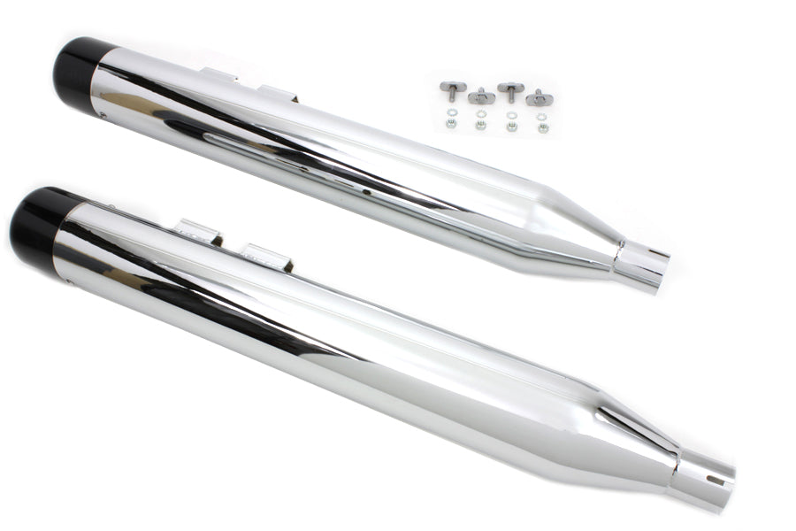 HARLEY Schalldämpfer-Set mit schwarzen Hollow Point Endkappen passend für 1995-2016 FLT,