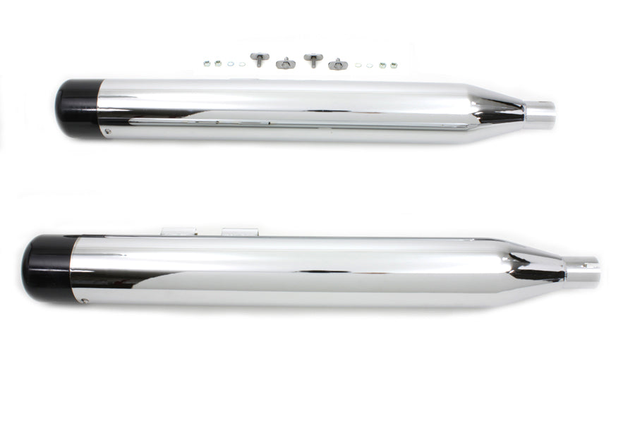 HARLEY Schalldämpfer-Set mit schwarzen Hollow Point Endkappen passend für 1995-2016 FLT,