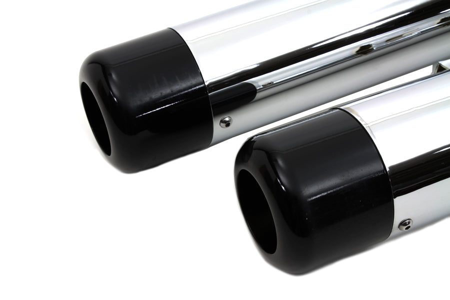 HARLEY Schalldämpfer-Set mit schwarzen Hollow Point Endkappen passend für 1995-2016 FLT,