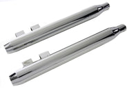 HARLEY Muffler Set With Chrome Short Tapered End Tips fits 1995-2016 FLT,