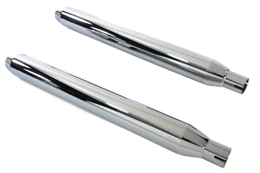 HARLEY Muffler Set With Chrome Short Tapered End Tips fits 1995-2016 FLT,