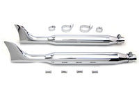 HARLEY Chrom Fishtail Schalldämpfer Kit 30 Zoll Passend für 0- Custom, Anwendung für 1-3/4 Zoll Auspuffrohre" 0-