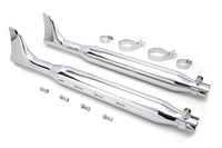 HARLEY Chrom Fishtail Schalldämpfer Kit 30 Zoll Passend für 0- Custom, Anwendung für 1-3/4 Zoll Auspuffrohre" 0-