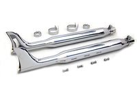 HARLEY Chrom Fishtail Schalldämpfer Kit 30 Zoll Passend für 0- Custom, Anwendung für 1-3/4 Zoll Auspuffrohre" 0-