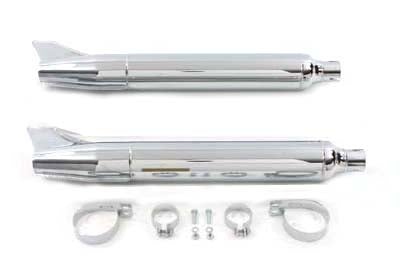 HARLEY Replica Fishtail Muffler Set Chrome fits 1961-1966 FL,