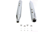 HARLEY 4 Zoll Schalldämpfer-Set mit verchromten Hohlspitzen, passend für 1995-2016 FLT,