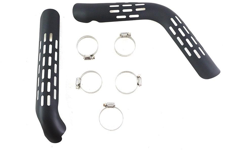 HARLEY Auspuff-Hitzeschild-Set gelocht, schwarz, passend für 1986-1999 FXST,