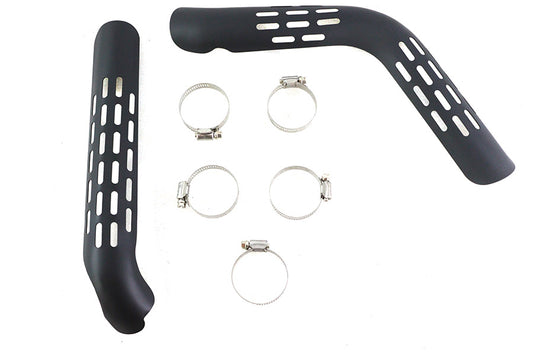 HARLEY Auspuff-Hitzeschild-Set gelocht, schwarz, passend für 1986-1999 FXST,