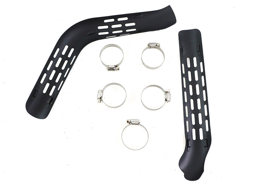 HARLEY Auspuff-Hitzeschild-Set gelocht, schwarz, passend für 1986-1999 FXST,