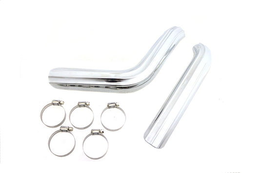 HARLEY Ribbed Heat Shield Set Chrome fits 1986-1999 FXST,