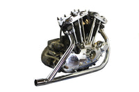 HARLEY Nachbau 2-in-1 Auspuffkrümmer-Set Chrom passend für 1957-1984 XL,
