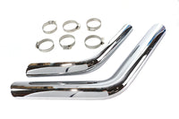 HARLEY Drag Auspuffrohr-Hitzeschild-Set Chrom, passend für 1970-1984 FX, 1970-1984 FXE, 1970-1984 FXS,