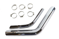 HARLEY Drag Auspuffrohr-Hitzeschild-Set Chrom, passend für 1970-1984 FX, 1970-1984 FXE, 1970-1984 FXS,