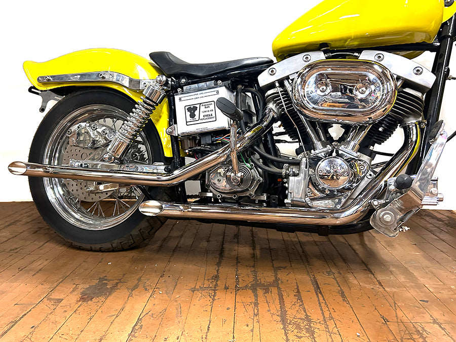 HARLEY MCM FXE Goose Drag Pipe Set Chrom Passend für 1970-1984 FXE,