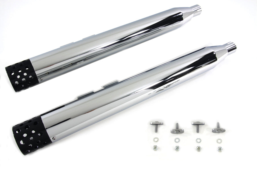 HARLEY Schalldämpfer-Set mit schwarzen Shooter Style Enden, passend für 1995–2016 FLT,