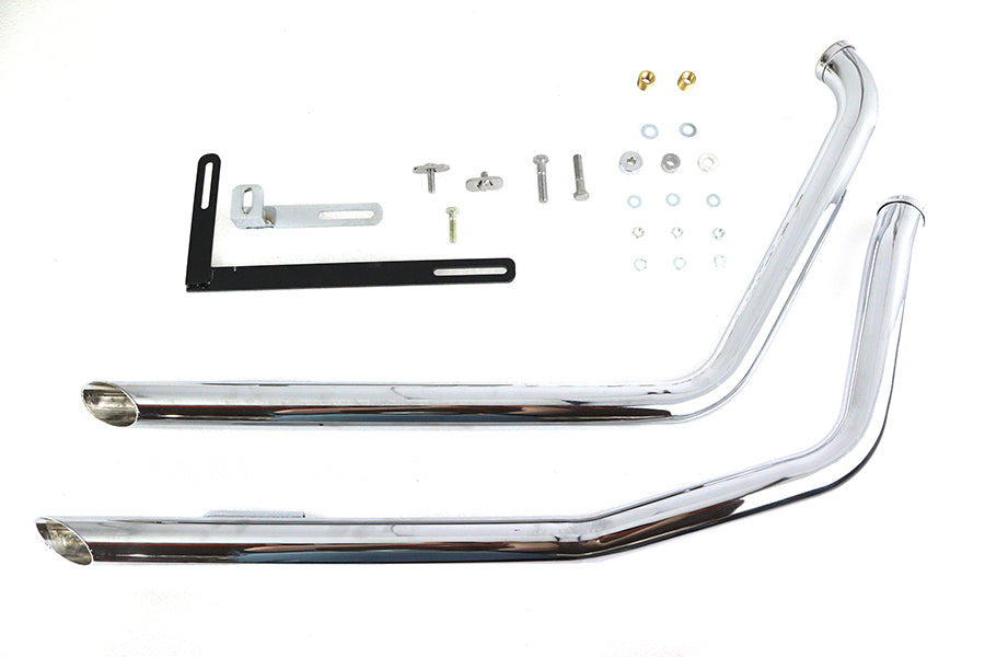 HARLEY Auspuff Drag Pipe Set passend für 2007-2017 FXST,