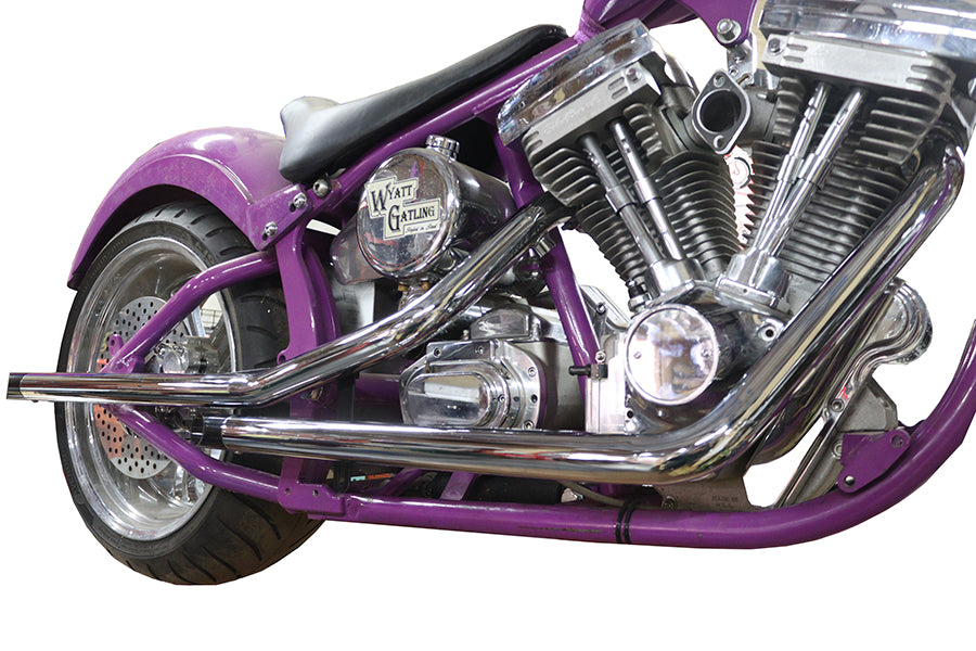 HARLEY Drag Pipe Set Slash Cut End with Long Black Tips Passend für 1986-2006 FXST,