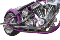 HARLEY Drag Pipe Set Slash Cut End with Long Black Tips Passend für 1986-2006 FXST,