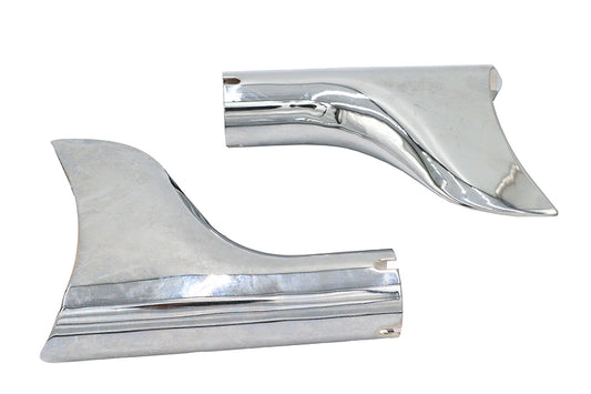 HARLEY Chrome Fishtail Tip Set for 1-3/4 inch Muffler Fits 0-  Custom, application