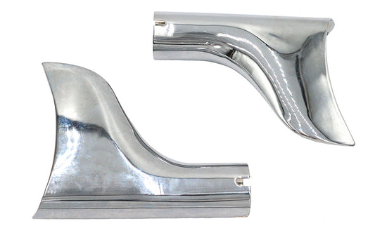 HARLEY Chrome Fishtail Tip Set for 1-3/4 inch Muffler Fits 0-  Custom, application