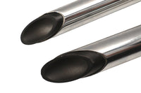 HARLEY Auspuff Drag Pipe Set Chrom mit schwarzen Slash-Enden Passt 1983-2003 XL,