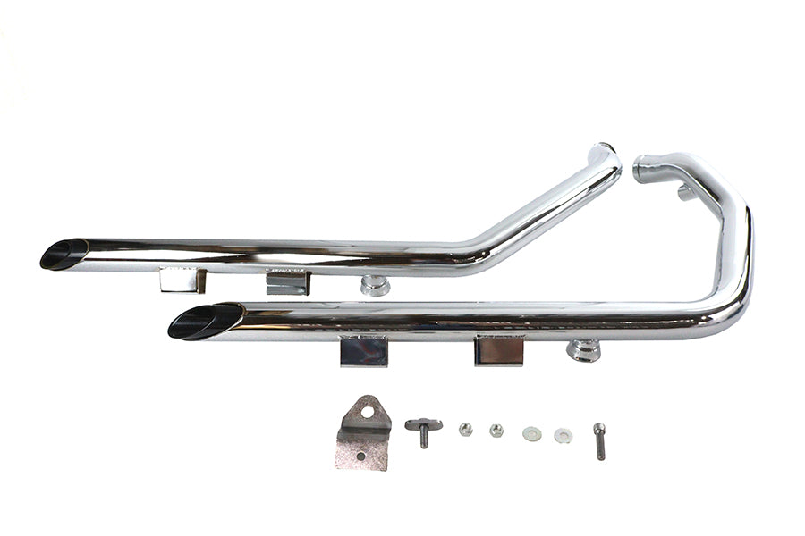 HARLEY Wyatt Gatling Auspuffrohr-Set Slash Cut Chrom passend für 2007–2013 XL,