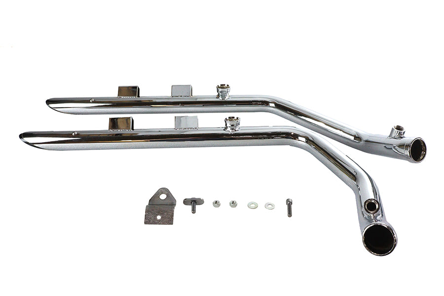 HARLEY Wyatt Gatling Auspuffrohr-Set Slash Cut Chrom passend für 2007–2013 XL,