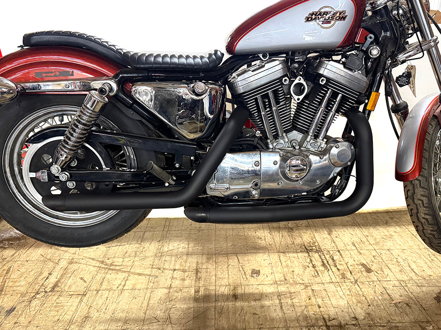 HARLEY Wyatt Gatling Monster Pipes, schwarz, passend für XL-Modelle 1986-2003,