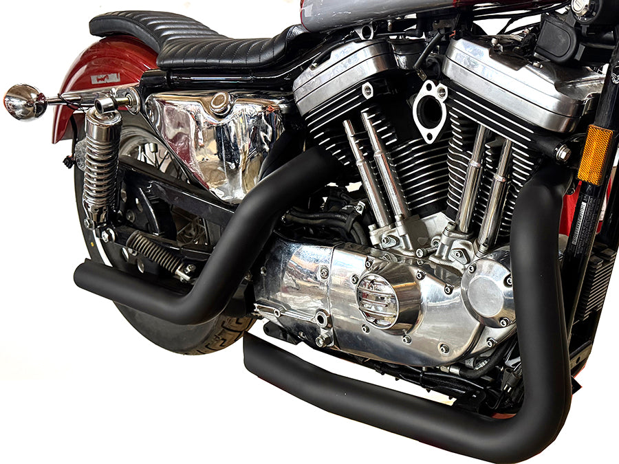 HARLEY Wyatt Gatling Monster Pipes, schwarz, passend für XL-Modelle 1986-2003,