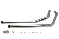 Exhaust Drag Pipe Set with Short Straight Cut Black Tips