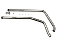 Exhaust Drag Pipe Set with Short Straight Cut Black Tips