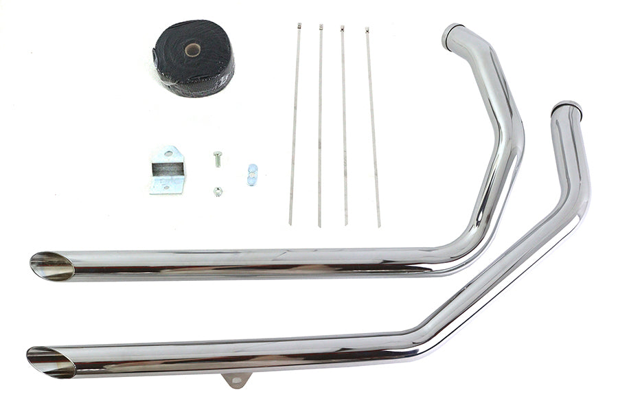 HARLEY Auspuff Drag Pipe Kit Slash Cut Enden Passend für 1986-2003 XL,