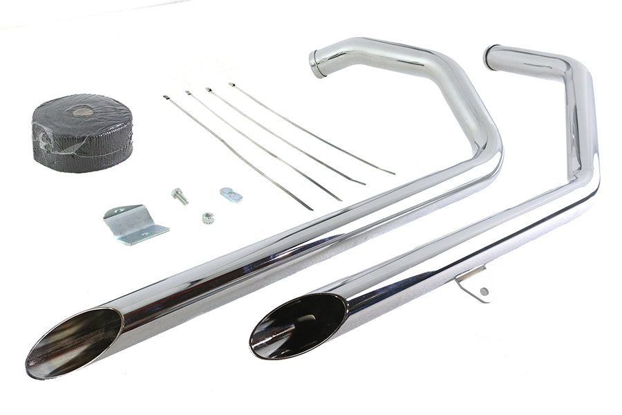 HARLEY Auspuff Drag Pipe Kit Slash Cut Enden Passend für 1986-2003 XL,