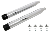 HARLEY Wyatt Gatling Muffler Set with Black Shooter Style End Tips fits 1995-2016 FLT,