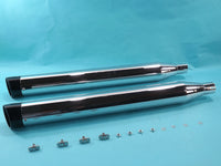 Harley Chrom-Schalldämpfer-Set mit Slash Cut Endkappen passend für 1995–2016 FLT,