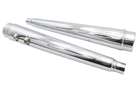 HARLEY Ultima 4 Zoll Megaphon Schalldämpfer Set Chrom Passend für 1995-2016 FLT,
