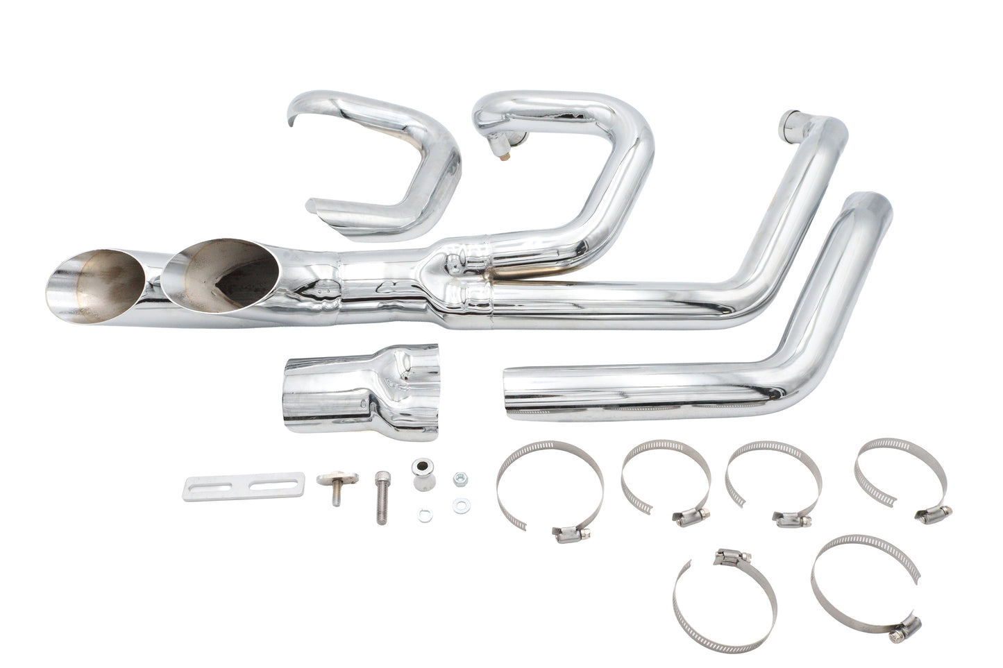 HARLEY Wyatt Gatling Afterburner Auspuffanlage Chrom Passend für 1985-2005 FXST, 1985-2005 FLST,