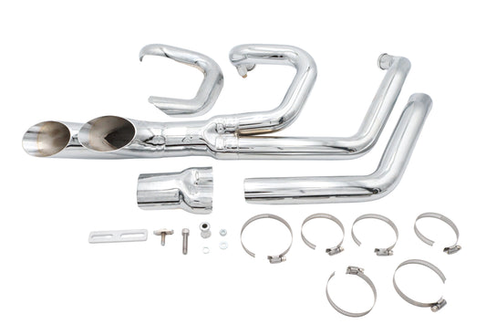 HARLEY Wyatt Gatling Afterburner Auspuffanlage Chrom Passend für 1985-2005 FXST, 1985-2005 FLST,