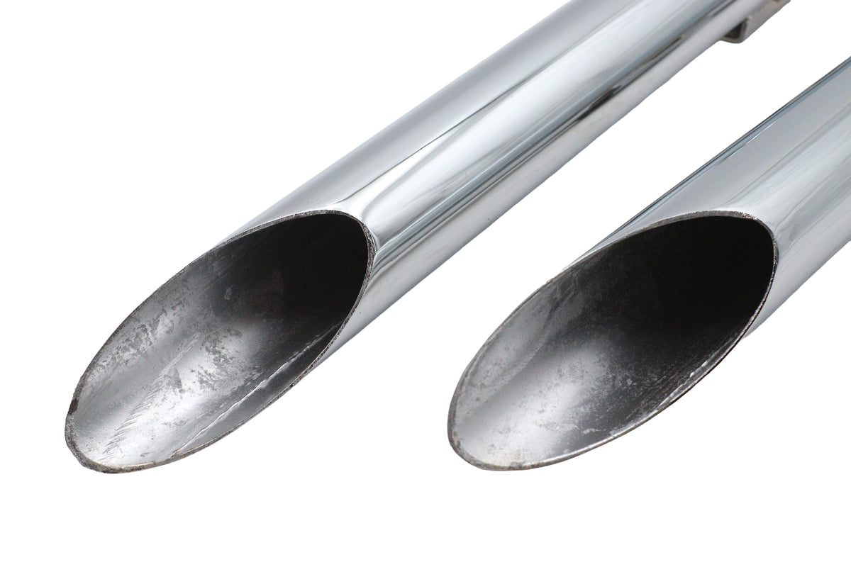 HARLEY Ultima Shovelhead Drag Pipe Set Slash Cut passend für 1970-1984 FX, 1970-1984 FL,