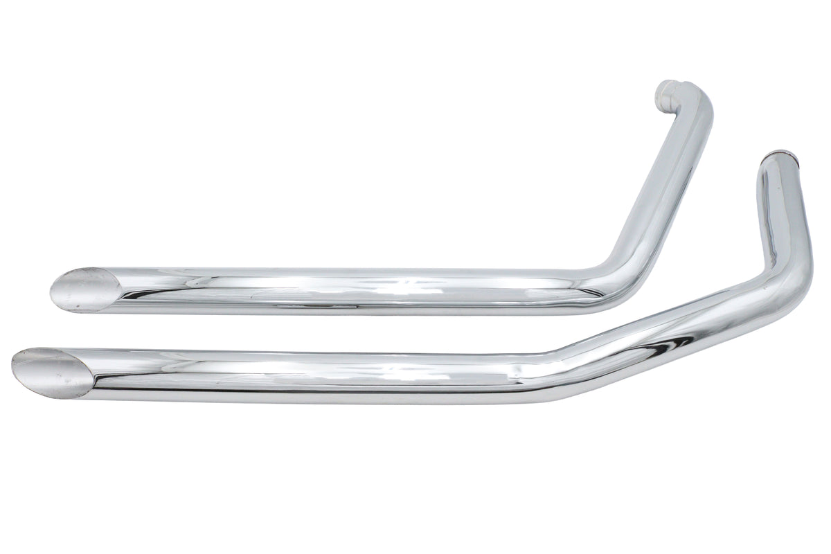 HARLEY Ultima クローム ドラッグパイプセット スラッシュカット 1984-1985 FX、1984-1999 FXSTに適合