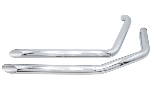 HARLEY Ultima Chrome Drag Pipe Set Slash Cut Fits FX 1984-1985,   FXST 1984-1999,